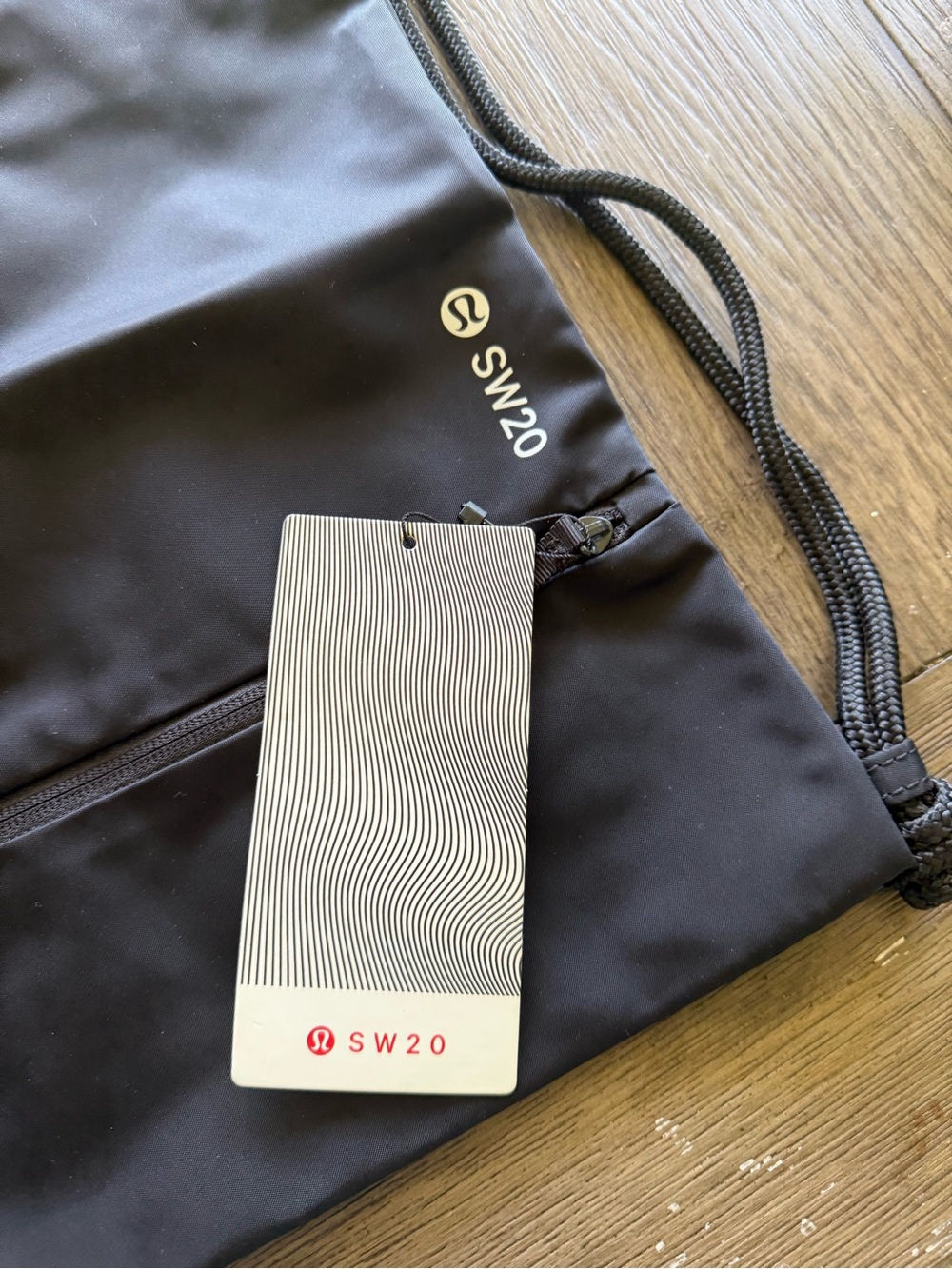 lululemon athletica SW20 Black Drawstring Backpack